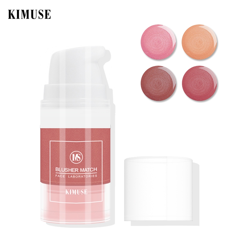 Ảnh KIMUSE Liquid Blush Lâu trôi Chống thấm mồ hôi Không phai mặt Trang điểm 4 màu Tùy chọn 4
