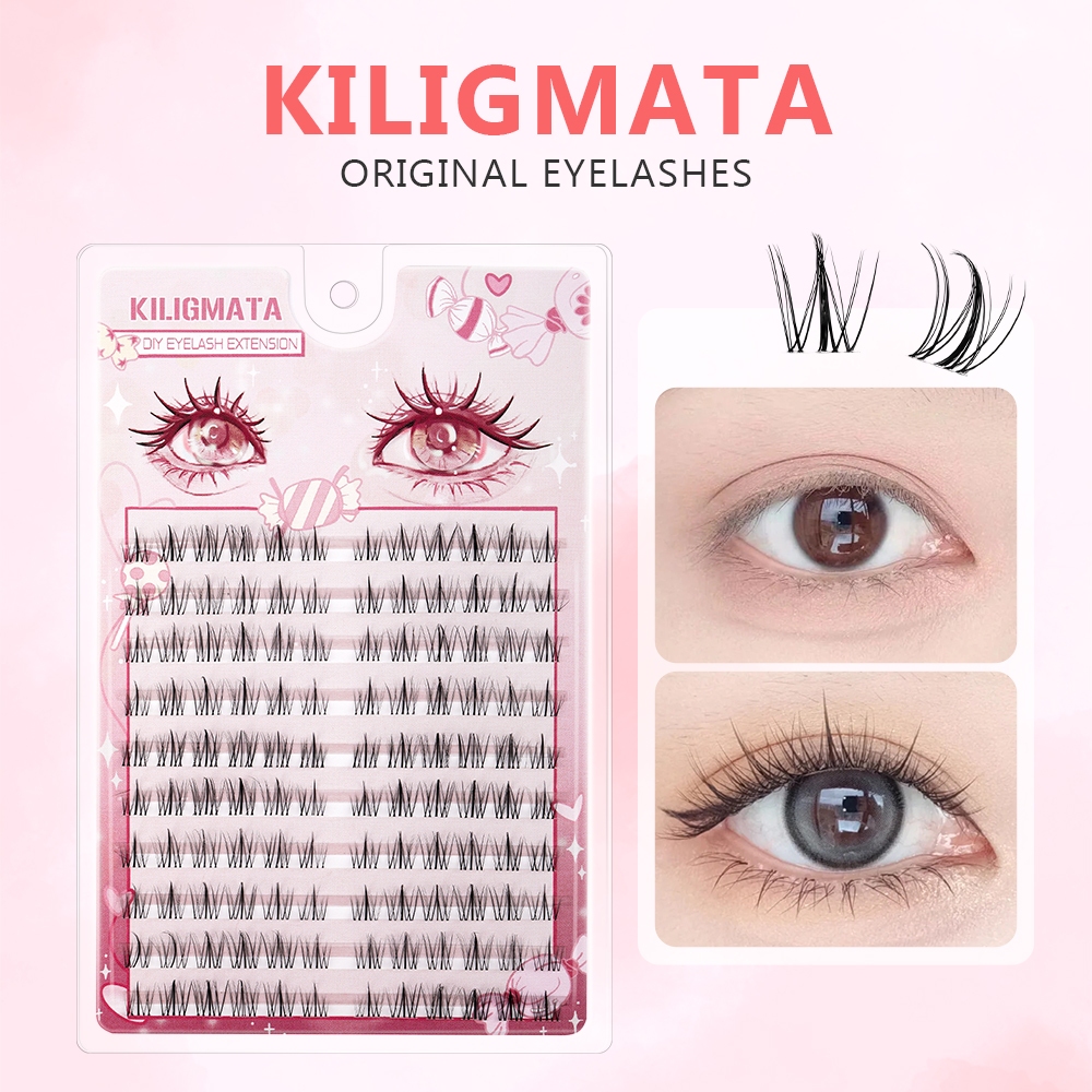 Lông Mi Giả KILIGMATA 10 Hàng Dày 3d Tự Nhiên 4mm-11mm /mi giả tách sợi/mi giả tự nhiên