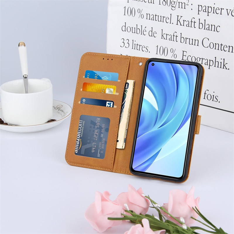 Dành Cho Oppo Reno 12 A79 A59 A60 A2M A1i A2 Pro 4g 5g Ốp Lật Bao Da Ví Đựng Thẻ Khe Silicon Mềm