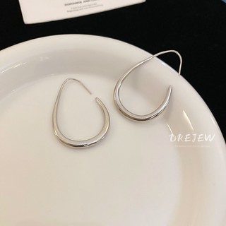 DREJEW Bông tai thả nước sáng bóng xuyên biên giới phong cách mới đơn giản dành cho nữ Châu Âu và Mỹ thích hợp nhẹ nhàng sang trọng khí chất móc tai thời trang bông tai cao cấp