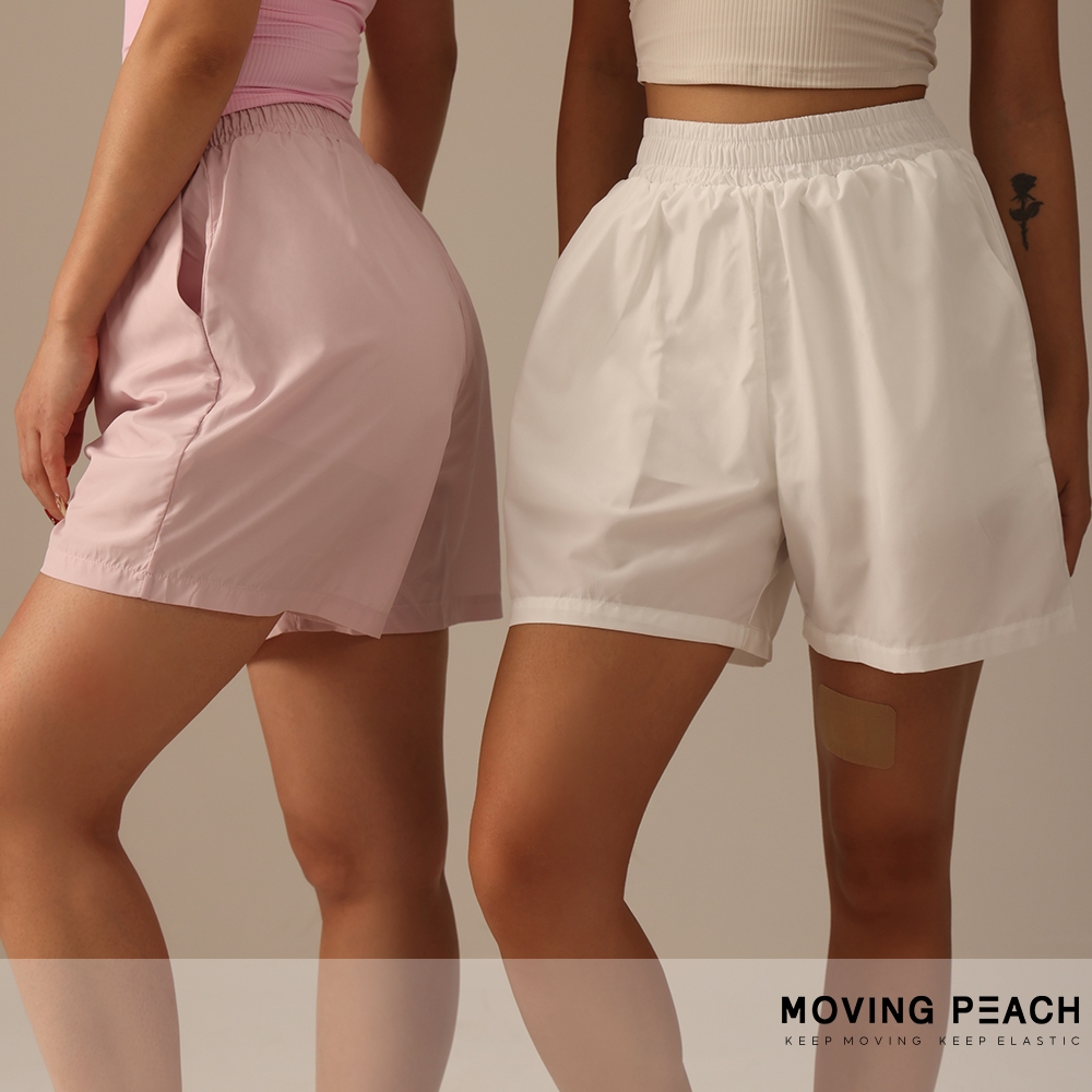 Ảnh MOVING PEACH Nữ Thể Thao Quần Giữa Tầng Cao Tay Trước Túi Chạy Bộ Ngoài Trời Quần Short Thoáng Khí Nhanh Khô Với Quần Short Bên Trong BPF 1
