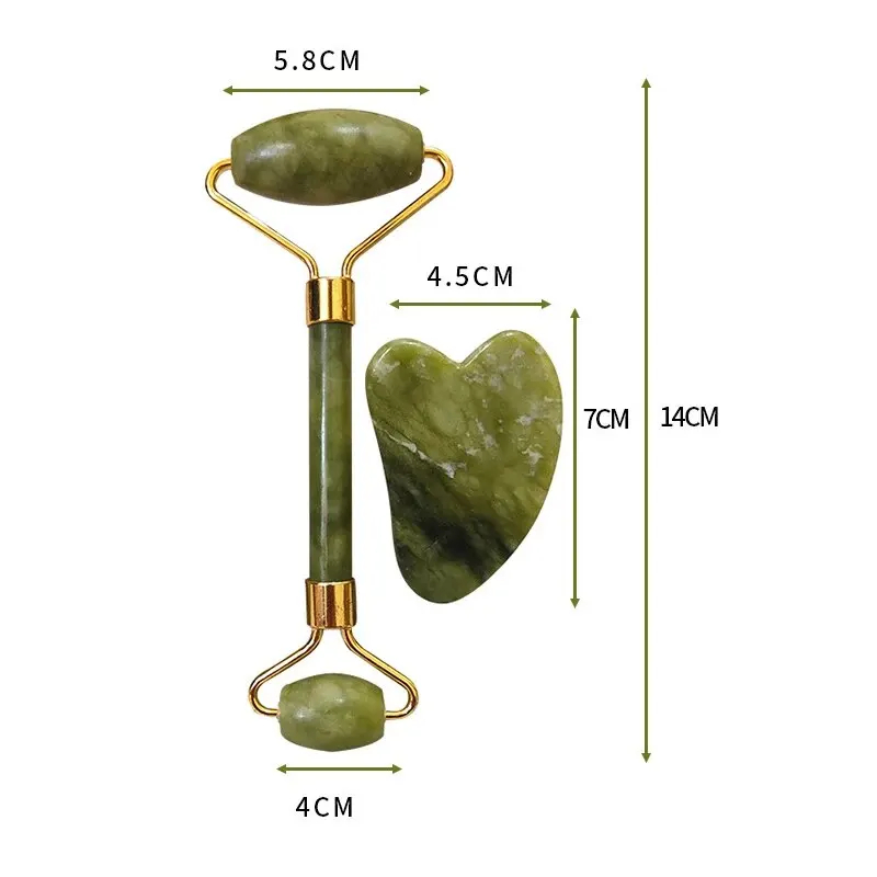 ✨Ngọc Tự Nhiên Gua Sha Cạo Đĩa Và Mặt Con Lăn Bộ Giảm Béo Làm Săn Chắc Nhăn Loại Bỏ Mặt Massage Dụng Cụ Bộ