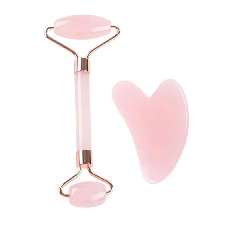 ✨Ngọc Tự Nhiên Gua Sha Cạo Đĩa Và Mặt Con Lăn Bộ Giảm Béo Làm Săn Chắc Nhăn Loại Bỏ Mặt Massage Dụng Cụ Bộ