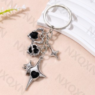 Y2k Ngôi Sao Trái Tim Bướm Men Móc Khóa Nữ Cô Gái Handmade Tình Bạn Quà Tặng Trang Sức