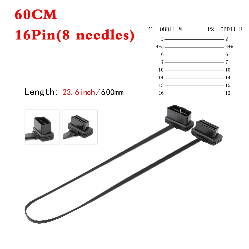 Dây Cáp Chuyển Đổi OBD 1 Sang 2 OBD2 16 pin Dài 30cm 60cm Kèm Công Tắc OBD Cho Xe Hơi