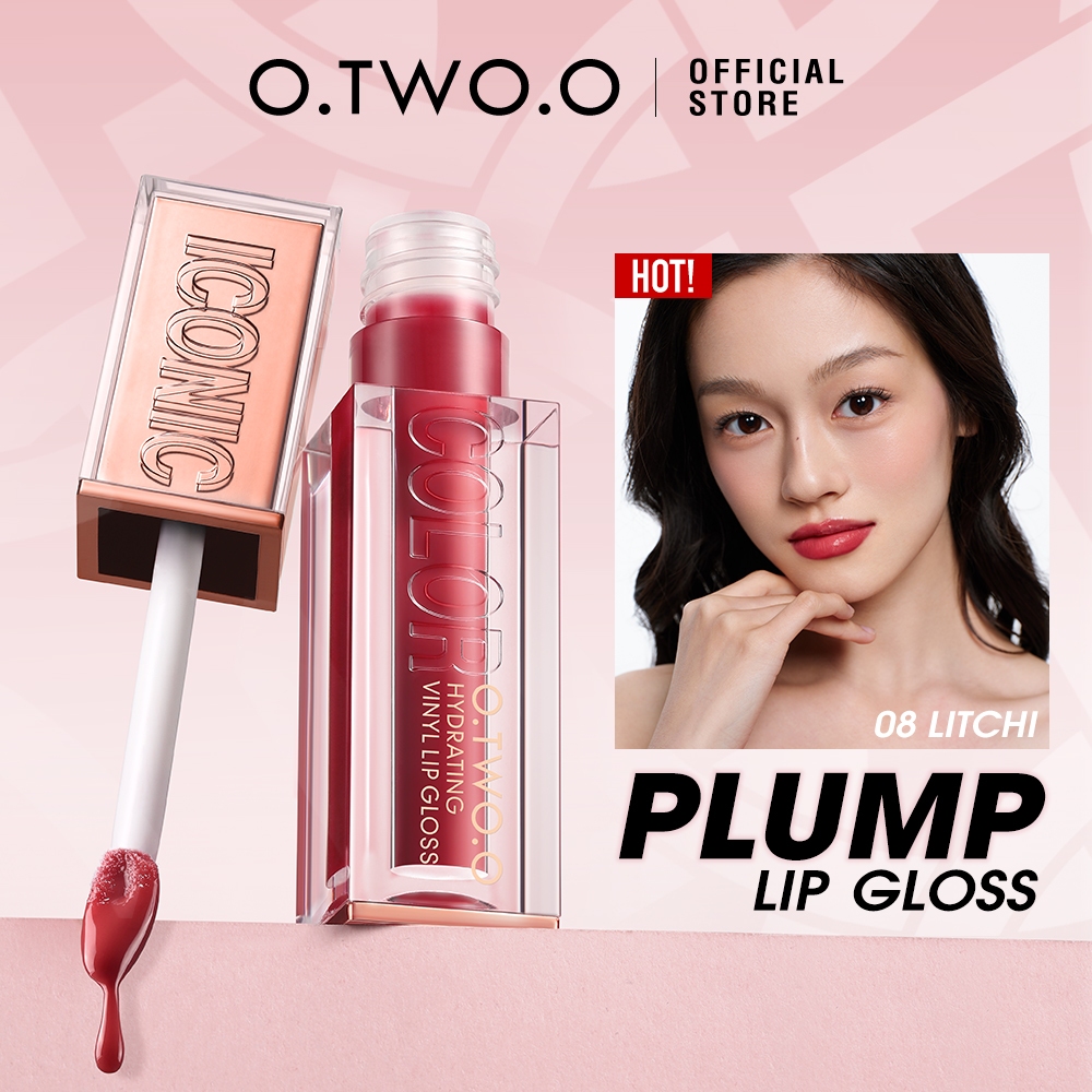 Ảnh O.two.o Cao Cấp Dưỡng Ẩm Vinyl Son Bóng Dưỡng Ẩm Cao Cấp Watery Formula Plump Lip Makeup 40g 1