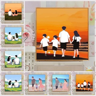 MOZI✨30 * 40cm / 40 * 50cm Chân Dung Gia Đình tranh tô màu theo số tranh số hóa tranh sơn dầu số hoá Kỹ Thuật Số Tranh Sơn Dầu Tự Làm Đầy Tranh Sơn Màu Tranh Tay Tranh Hoạt Hình Tranh Chân Dung Gia Đình Tranh Sơn Dầu Tranh Trang Trí Tranh Acrylic