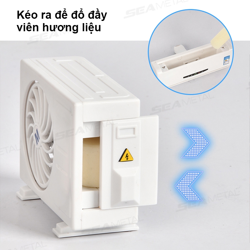 Máy Khuếch Tán Tinh Dầu Gắn Điều Hòa Xe SEAMETAL Hơi Sử Dụng Năng Lượng Mặt Trời