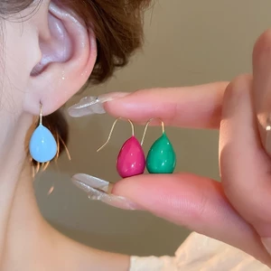 Bông Tai Nữ Nhỏ Giọt Retro, Bông Tai Móc Đơn Giản, Cao Cấp, Cảm Giác Sang Trọng, Bán Buôn