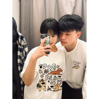HIIXIIVI Thương Hiệu Mới 100% Cotton Unisex Áo Thun Nữ Tay Ngắn Nam Nữ Baggy Cổ Tròn Rời In Độc Đáo Cặp Đôi Tee