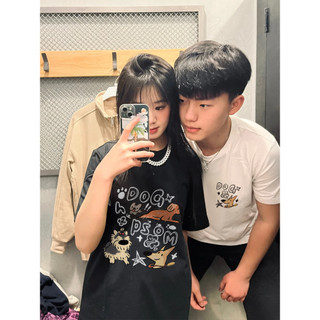 HIIXIIVI Thương Hiệu Mới 100% Cotton Unisex Áo Thun Nữ Tay Ngắn Nam Nữ Baggy Cổ Tròn Rời In Độc Đáo Cặp Đôi Tee