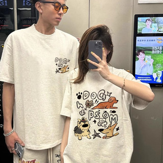 HIIXIIVI Thương Hiệu Mới 100% Cotton Unisex Áo Thun Nữ Tay Ngắn Nam Nữ Baggy Cổ Tròn Rời In Độc Đáo Cặp Đôi Tee