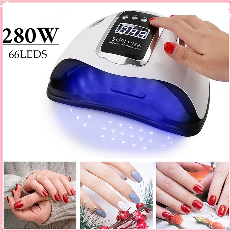 Product image Nail World Máy hơ gel SUN X11 MAX Đèn uv móng tay 280W Máy hơ móng tay UV/LED 66 Leds máy hơ gel cầm tay 1