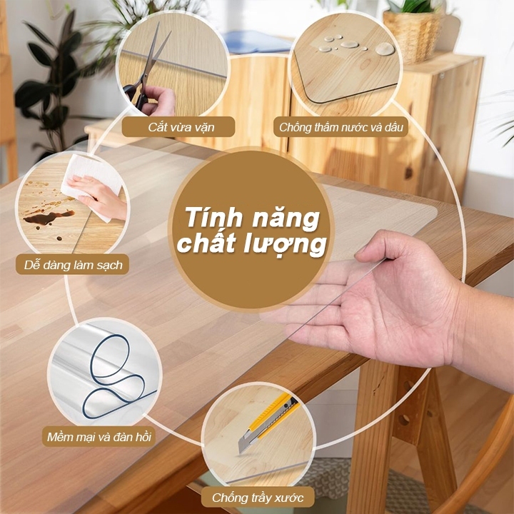 [Bảo hành 30 năm] Tấm lót bàn2.0MM PVC Tấm lót bàn ăn Tấm lót chống trượt chất lượng cao khăn trải bàn pvc