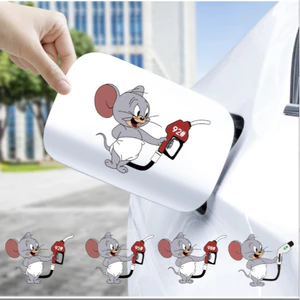 Xe sạc cổng bình nhiên liệu Stickers xe mèo và chuột👍