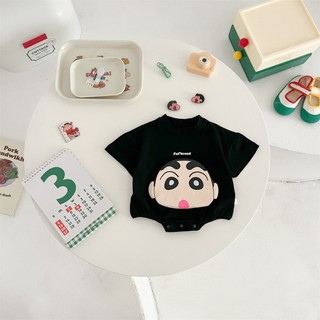 Baby Onesie Body Rompers Bé Trai Crayon Shin-chan Áo liền quần Quần Áo Có Mũ Trùm Đầu Dễ Thương Cho 0 ~ 24 Tháng