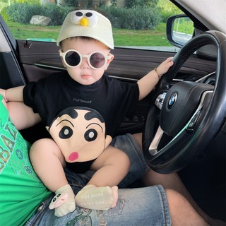 Baby Onesie Body Rompers Bé Trai Crayon Shin-chan Áo liền quần Quần Áo Có Mũ Trùm Đầu Dễ Thương Cho 0 ~ 24 Tháng