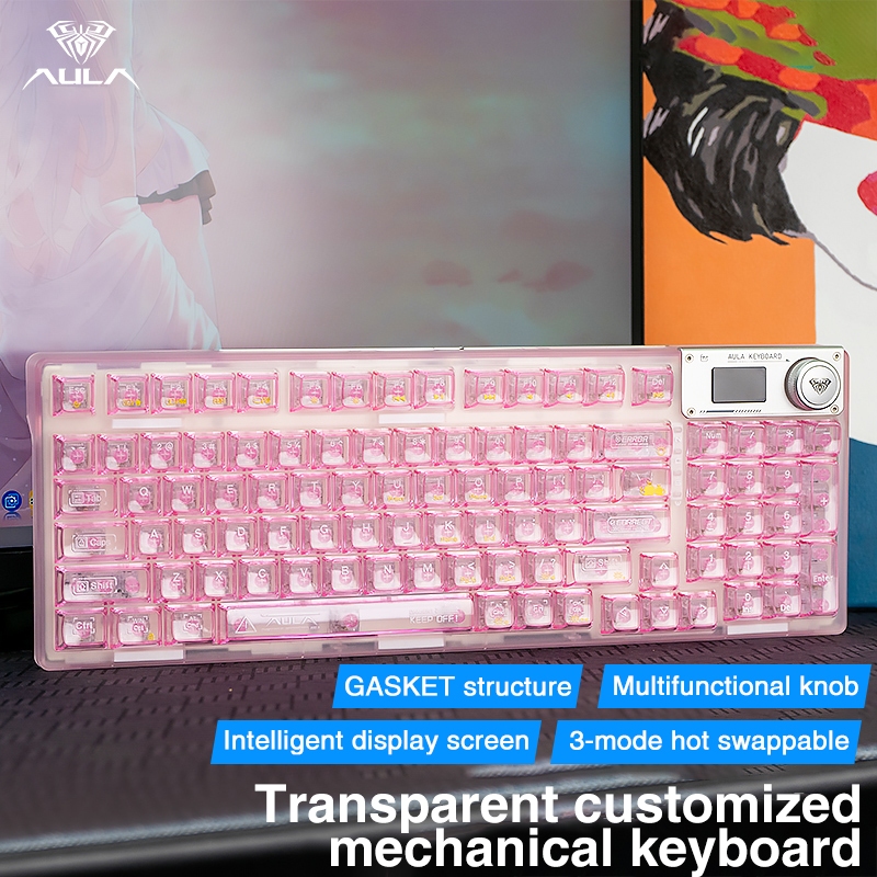 Aula Bàn Phím Cơ Chơi game 95 Phím Trong Suốt | Shopee Việt Nam