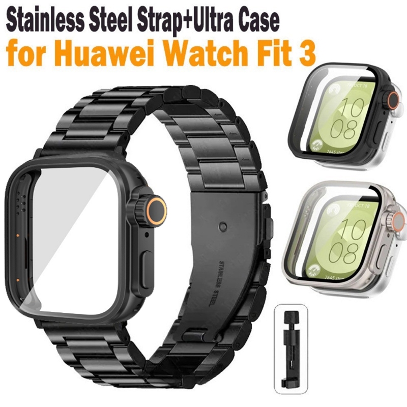 Dây đeo bằng thép không gỉ Vỏ siêu cho Huawei Watch Fit Vỏ Dây