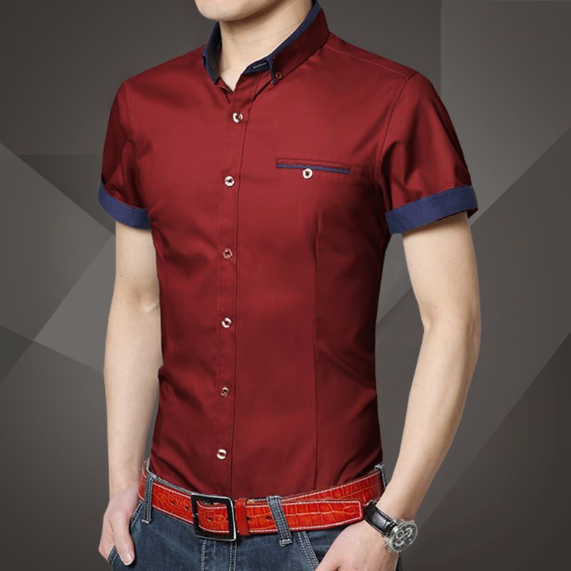 Áo Sơ Mi Nam Cotton Công Sở Thời Trang Chính Thức Áo Sơ Mi Tay Ngắn Plus Kích Thước Phù Hợp Với Công Sở Áo Sơ Mi Thường Ngày