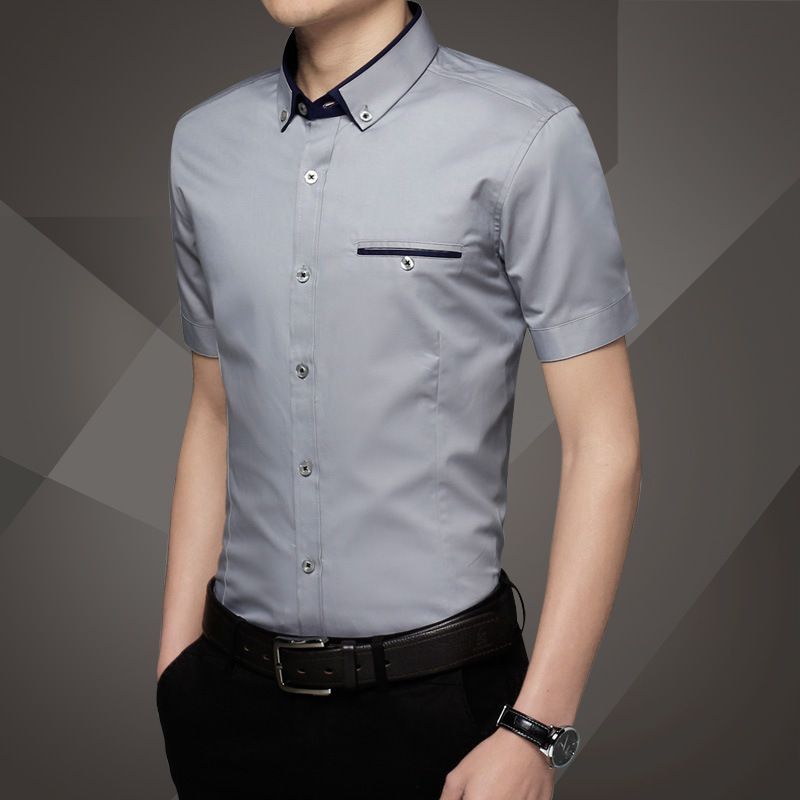 Áo Sơ Mi Nam Cotton Công Sở Thời Trang Chính Thức Áo Sơ Mi Tay Ngắn Plus Kích Thước Phù Hợp Với Công Sở Áo Sơ Mi Thường Ngày