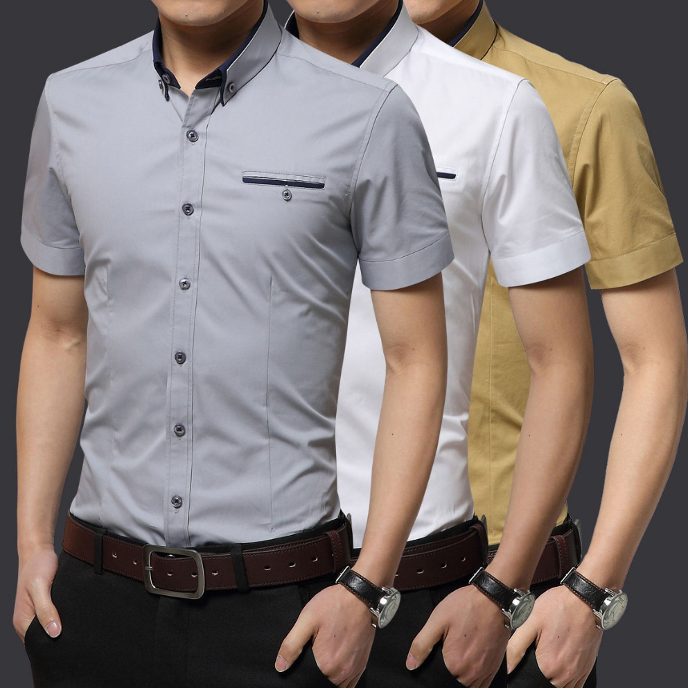 Áo Sơ Mi Nam Cotton Công Sở Thời Trang Chính Thức Áo Sơ Mi Tay Ngắn Plus Kích Thước Phù Hợp Với Công Sở Áo Sơ Mi Thường Ngày