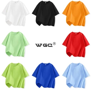 W.G.Q Áo thun bé trai/bé gái，Vải Cotton 100%，Mềm mại thoải mái thoáng khí thấm mồ hôi，Bán chạy mùa hè