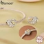 Bamoer 925 Sterling Sliver Charm Lá bạch quả Mặt dây chuyền Phụ kiện mùa thu Series cho vòng tay