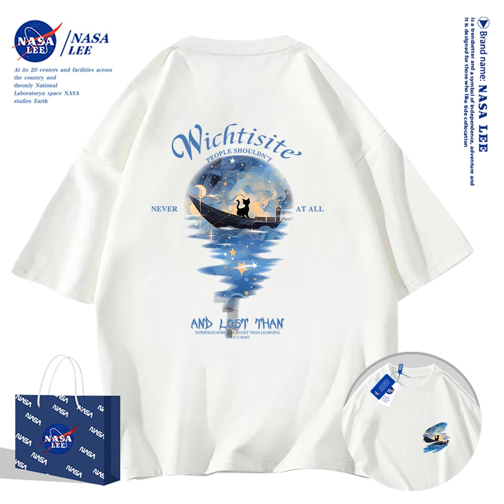 Nasa Khớp Ngắn Tay Nam Nữ Xu Hướng Thời Trang Mùa Hè 2024 Phong Cách Mới Rời Cặp Đôi Nửa Tay