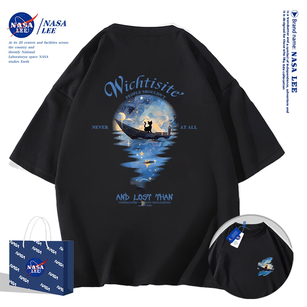 Nasa Khớp Ngắn Tay Nam Nữ Xu Hướng Thời Trang Mùa Hè 2024 Phong Cách Mới Rời Cặp Đôi Nửa Tay