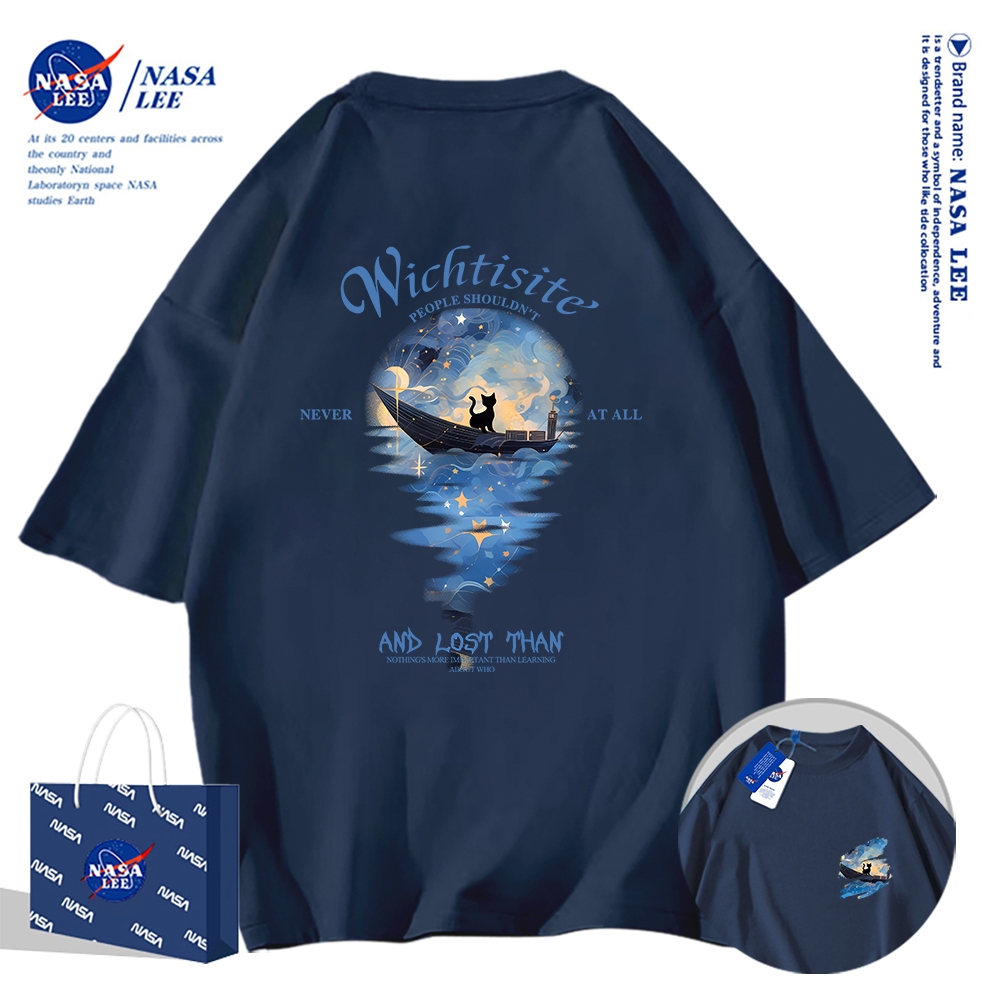 Nasa Khớp Ngắn Tay Nam Nữ Xu Hướng Thời Trang Mùa Hè 2024 Phong Cách Mới Rời Cặp Đôi Nửa Tay