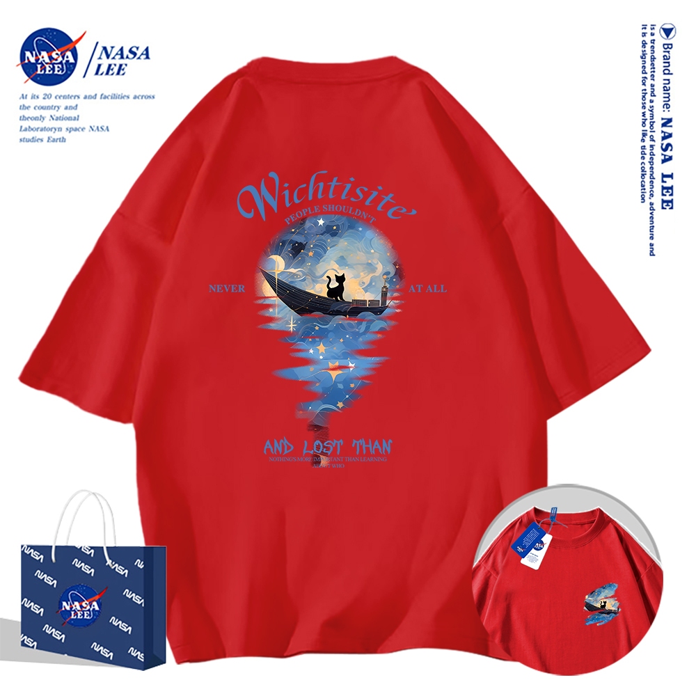 Nasa Khớp Ngắn Tay Nam Nữ Xu Hướng Thời Trang Mùa Hè 2024 Phong Cách Mới Rời Cặp Đôi Nửa Tay