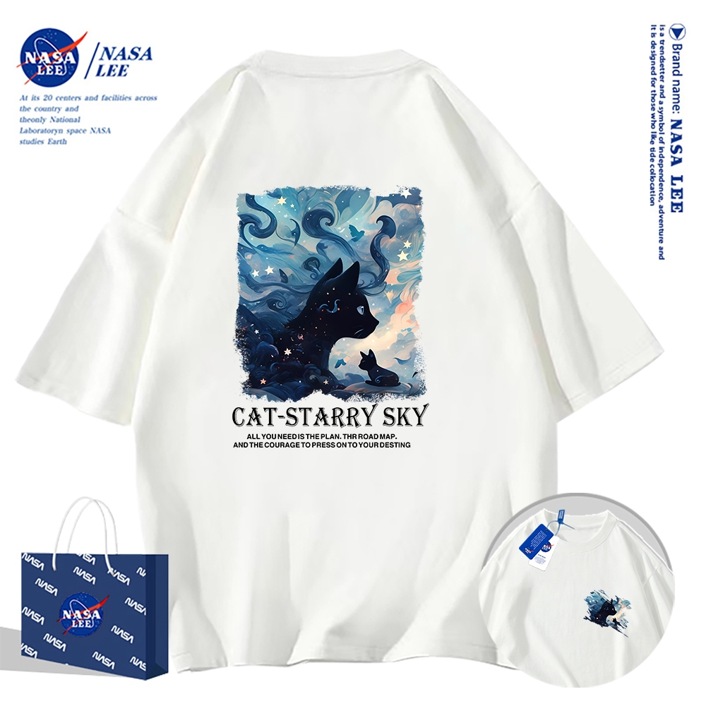 Nasa Khớp Ngắn Tay Nam Nữ Xu Hướng Thời Trang Mùa Hè 2024 Phong Cách Mới Rời Cặp Đôi Nửa Tay t