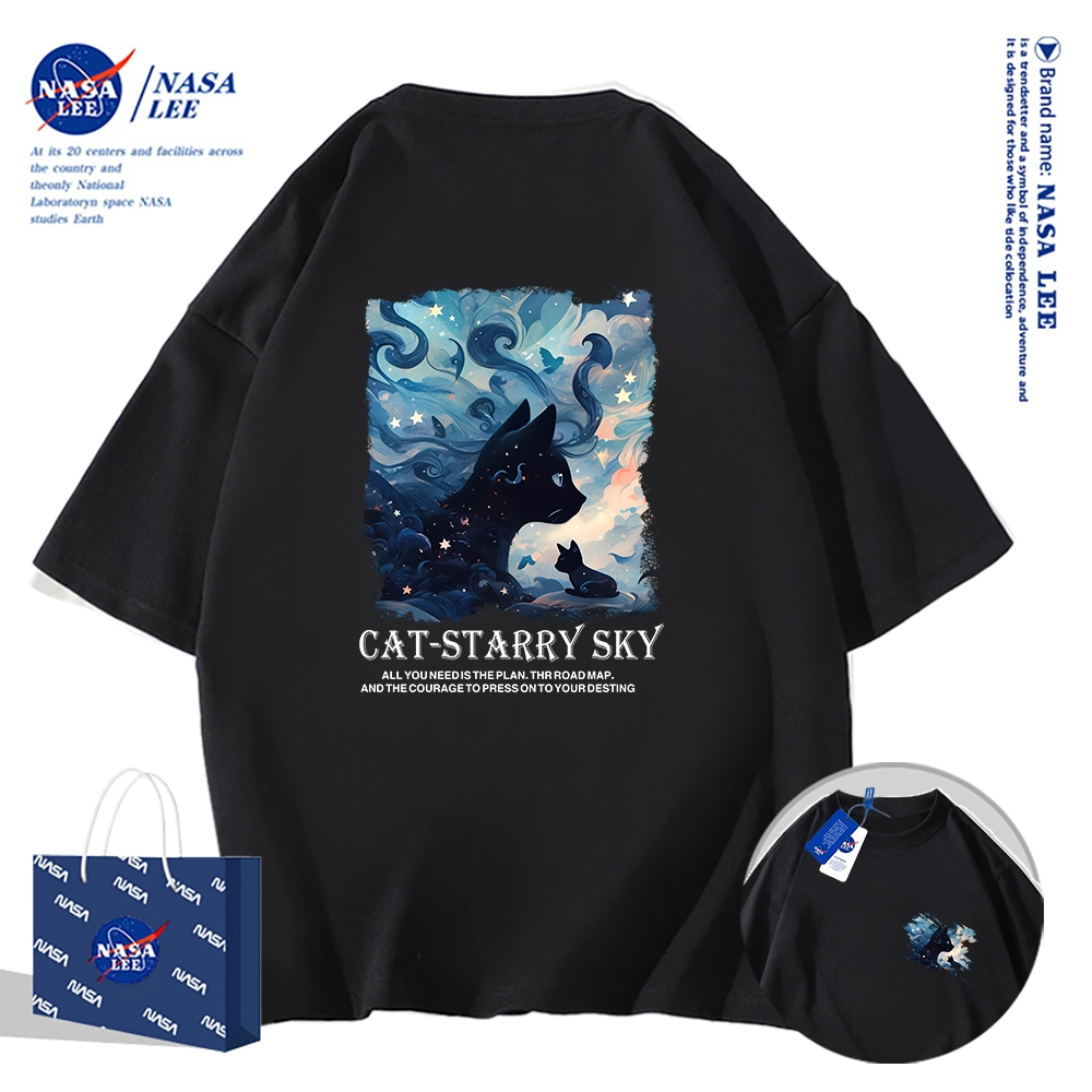 Nasa Khớp Ngắn Tay Nam Nữ Xu Hướng Thời Trang Mùa Hè 2024 Phong Cách Mới Rời Cặp Đôi Nửa Tay t