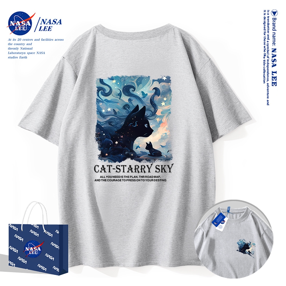 Nasa Khớp Ngắn Tay Nam Nữ Xu Hướng Thời Trang Mùa Hè 2024 Phong Cách Mới Rời Cặp Đôi Nửa Tay t