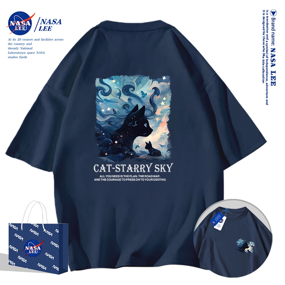 Nasa Khớp Ngắn Tay Nam Nữ Xu Hướng Thời Trang Mùa Hè 2024 Phong Cách Mới Rời Cặp Đôi Nửa Tay t