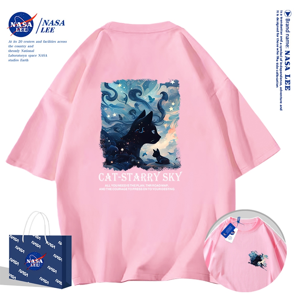 Nasa Khớp Ngắn Tay Nam Nữ Xu Hướng Thời Trang Mùa Hè 2024 Phong Cách Mới Rời Cặp Đôi Nửa Tay t