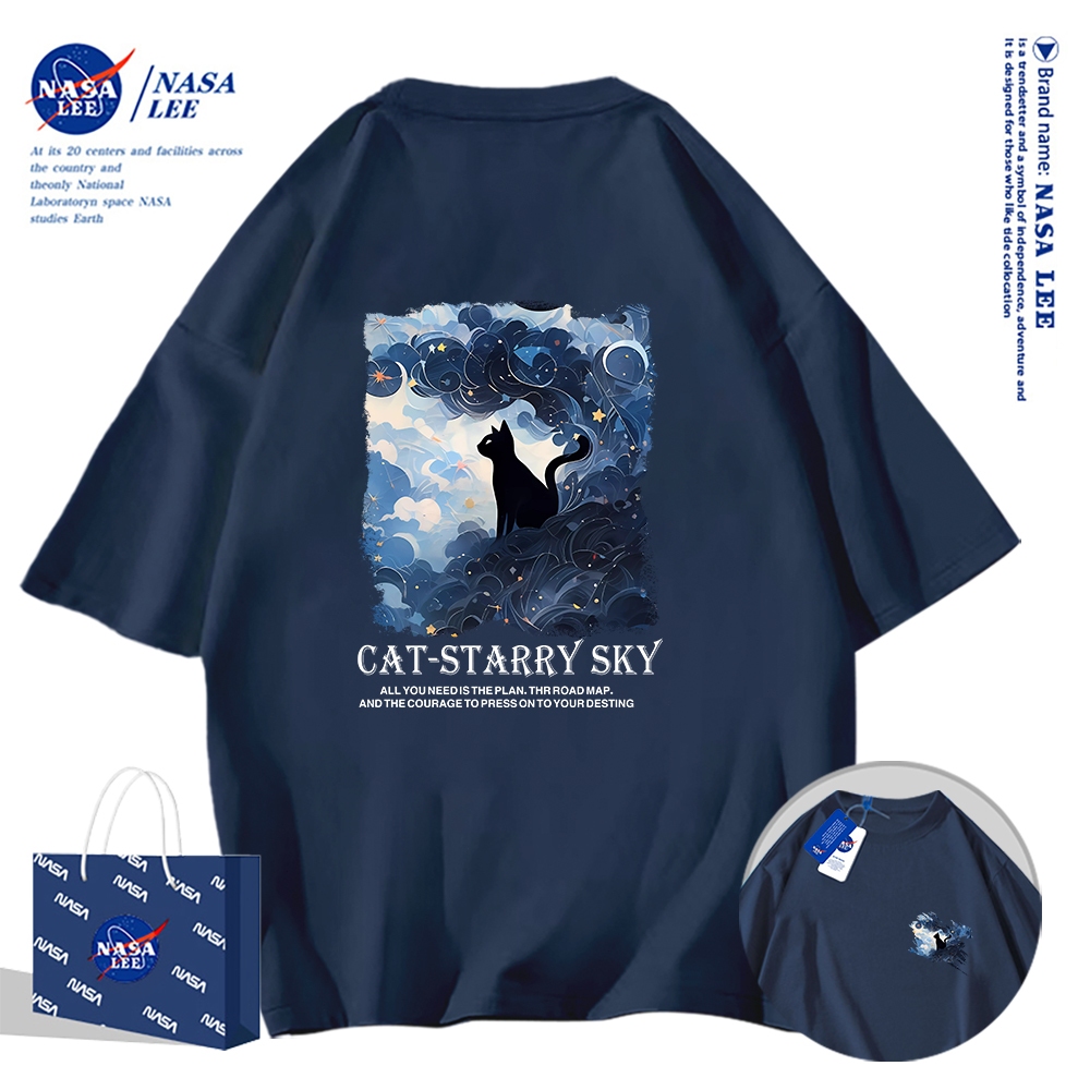 Nasa Khớp Ngắn Tay Nam Nữ Xu Hướng Thời Trang Mùa Hè 2024 Phong Cách Mới Rời Cặp Đôi Nửa Tay