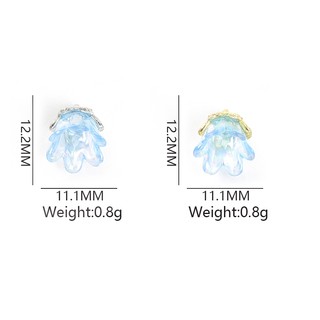 10 Chiếc Acrylic Trong Suốt 3D Lily of the Valley Charms DIY Vòng Tay Nữ, Vòng Cổ, Bông Tai, Móc Khóa, Kẹp Tóc Và Nhiều Dây Xích Đồ Trang Trí Thời Trang Nhiều Màu Sắc Mặt Dây Hoa Tulip