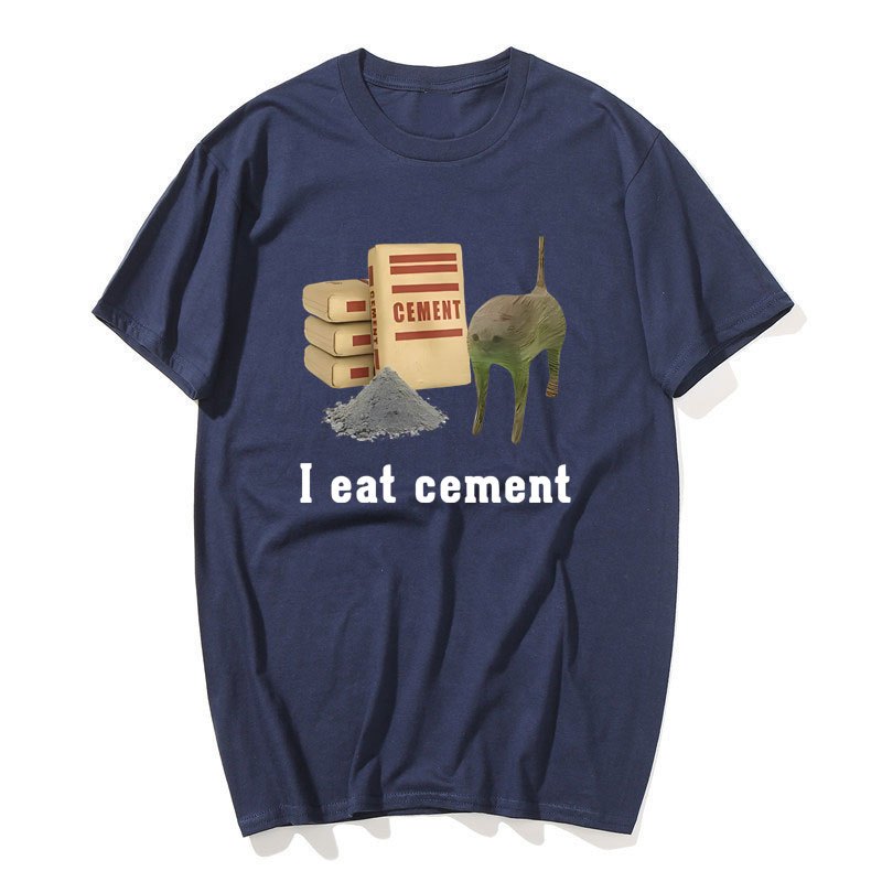 Áo thun nam nữ vintage tay ngắn cotton thường ngày, in meme mèo ngộ nghĩnh