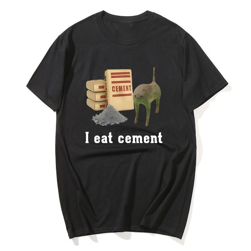 Áo thun nam nữ vintage tay ngắn cotton thường ngày, in meme mèo ngộ nghĩnh