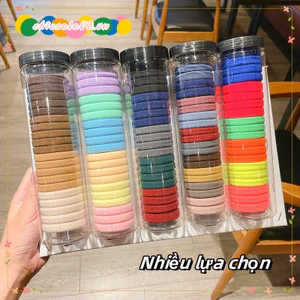 🌸chiosala02.vn🌸20 Lon Băng Đô Co Giãn Cao Su Liền Mạch Dây Tóc Tóc Đuôi Ngựa Cao Cấp Tóc Bán Buôn Cao Cấp Khăn Vòng
