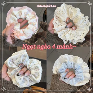 🌸chiosala02.vn🌸Mới Lớn Ngọt Ngào Bé Gái Nhiều Màu Sắc Đuôi Ngựa Scrunchies Tóc Đầu Dây Buộc Tóc