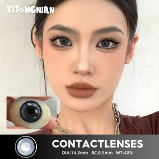 Cod [tóc thẳng tại chỗ kiểu mới] kính áp tròng màu yi tong nian 1/2 đường kính lớn 14,5mm ống kính làm đẹp mắt nữ kính cận thị màu xám