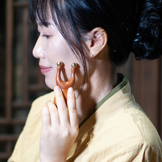 Gỗ Đàn Hương Vàng Đồng Nhỏ Ếch Máy Mát Xa Mắt Mũi Cầu Mắt Mặt Tai Mũi Cạp Gỗ Đàn Hương Lược