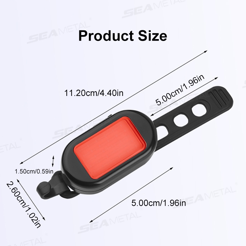 Đèn hậu xe đạp siêu sáng SEAMETAL Đèn led xe đạp Đèn tín hiệu gắn xe đạp cổng sạc USB Phụ Tùng & Phụ Kiện Xe Đạp