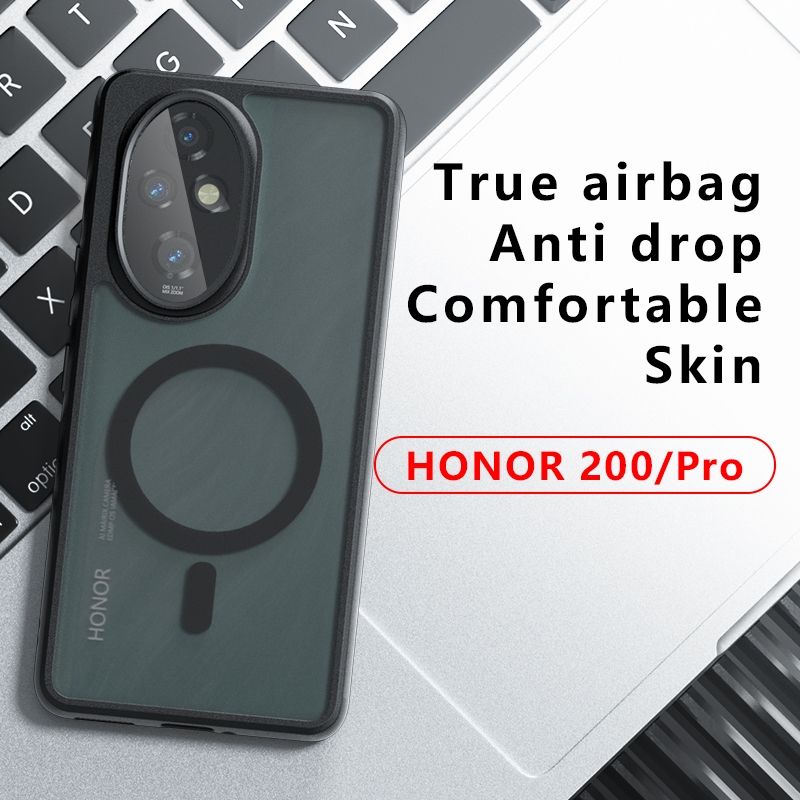 Ốp Lưng Cứng Từ Tính Trong Suốt Cho Huawei Honor 200 Pro 200Pro 5G Vỏ Điện Thoại PC