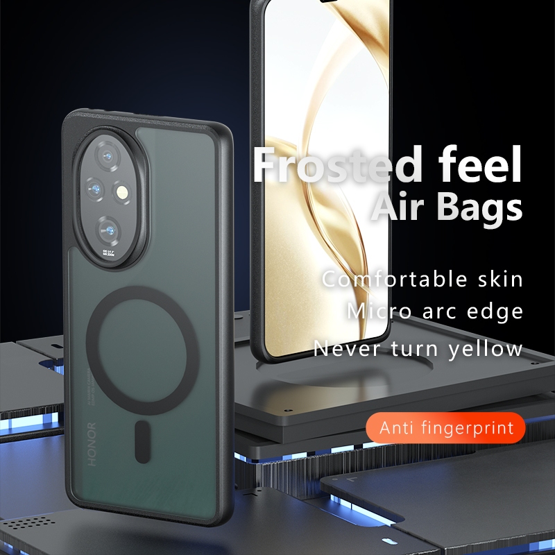 Ốp Lưng Cứng Từ Tính Trong Suốt Cho Huawei Honor 200 Pro 200Pro 5G Vỏ Điện Thoại PC