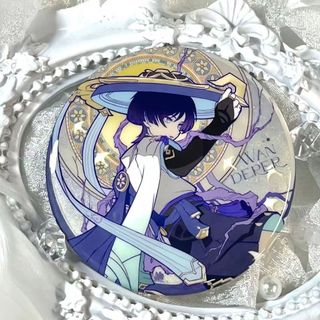 Trò Chơi Genshin Tác Động Scaramouche Lang Thang Thổ Cẩm Ba Lô Để Bàn Huy Hiệu Kim Loại Nút Cài Áo Cosplay Bộ Sưu Tập Đồ Chơi Túi Trang Trí Quà Tặng