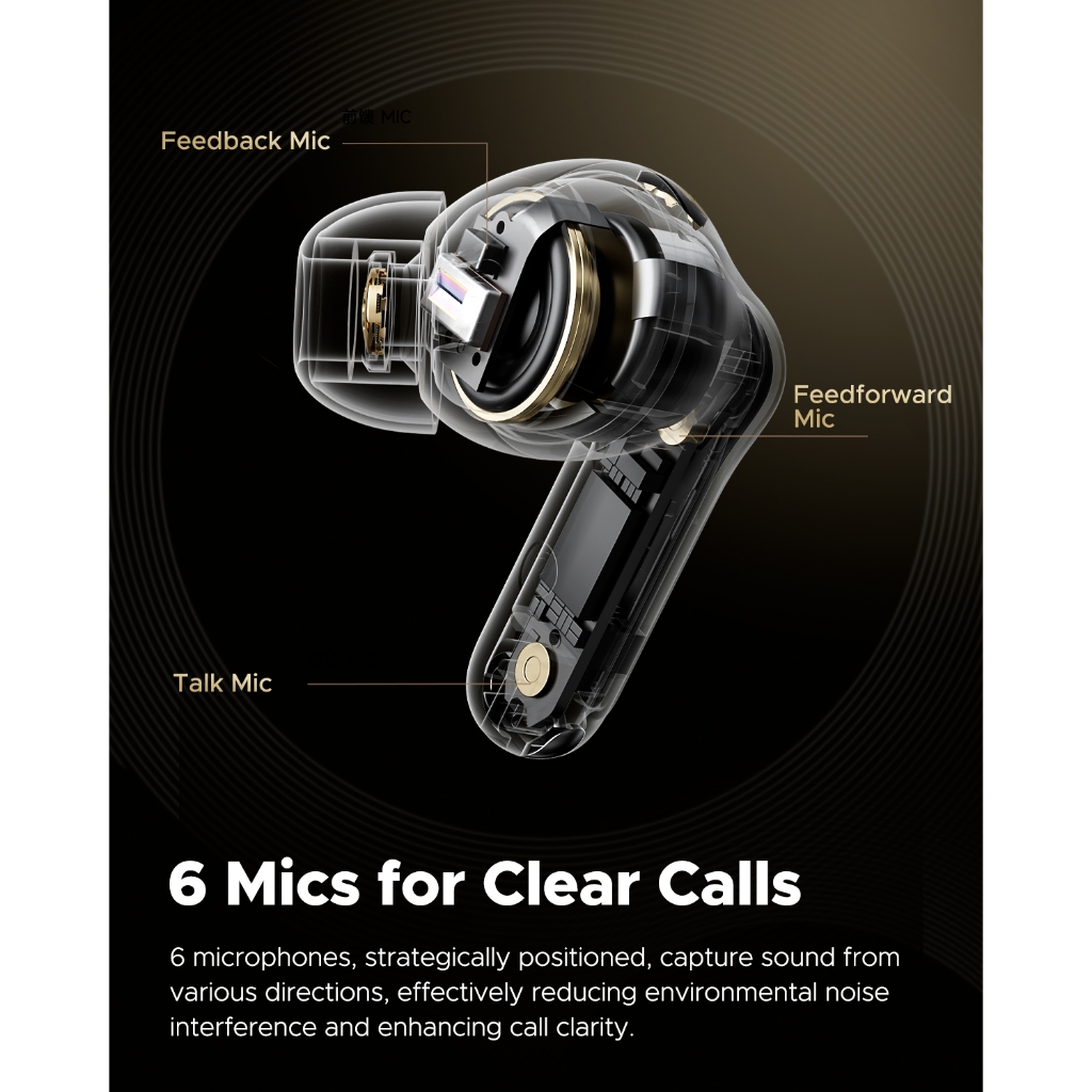 Ảnh Soundpeats Capsule 3 Pro+ Bluetooth 5.3 Tai nghe không dây LDAC ANC Active Noise-Cancellation 4